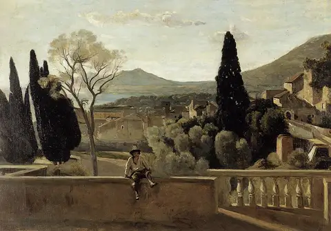 View of Tivoli (After Corot) by Berthe Morisot